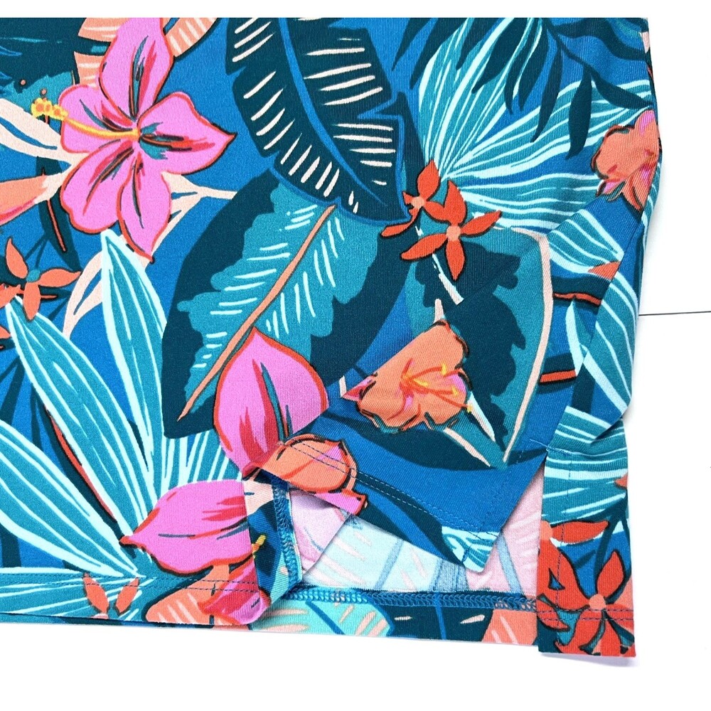 Cuddl Duds Women’s Tropical Floral Lounge Pajama Round Neck Top Tee Size Large - Picture 11 of 16